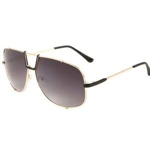 Aviator Sunglasses‎ Men Gold Frame Fashion Visor Shield Sunglasses Retro Vintage
